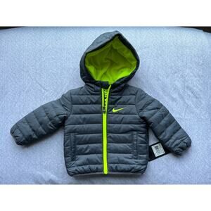 Boys Nike Full Zip Puffer Jacket Size 12 Months